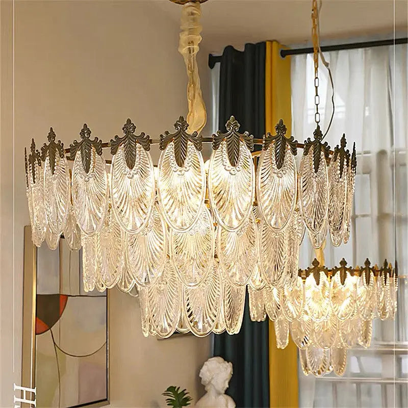 Glass Chandelier Living Room Simple Creative Bedroom Chandelier