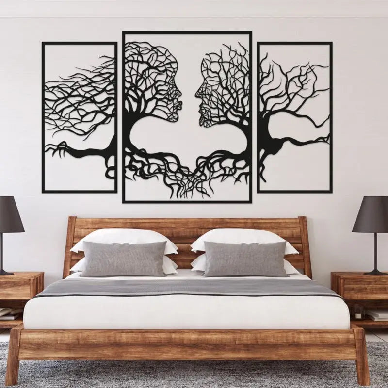 Love Tree Iron Silhouette Decorative Painting Wall Sticker