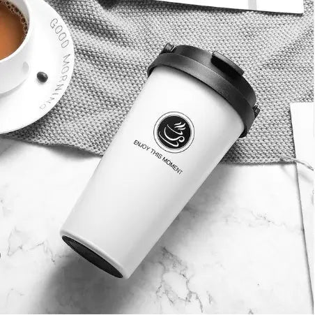 YIHAO New Fashion Double Wall Stainless Steel Handsel a spoon Thermoses Vacuum Flasks Business Portable Thermal Insulation Cup