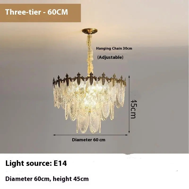 Glass Chandelier Living Room Simple Creative Bedroom Chandelier