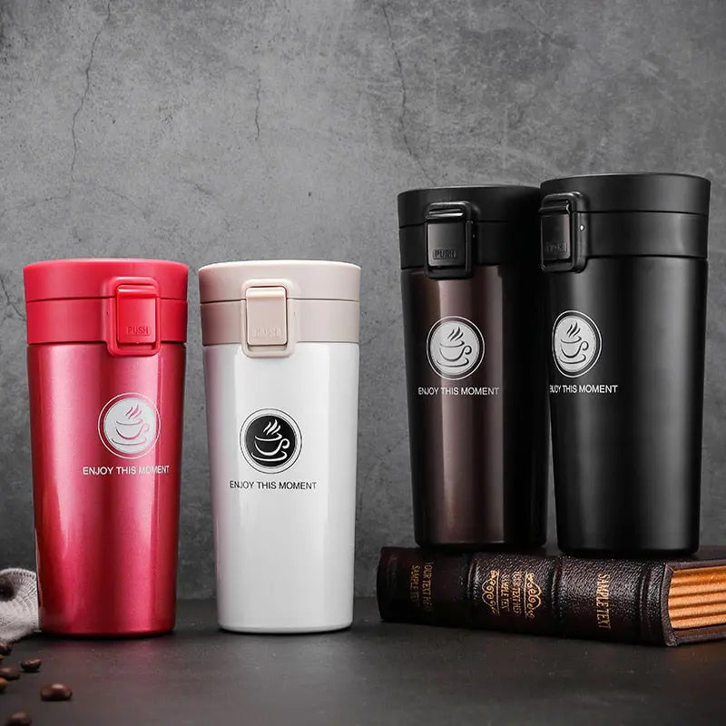 YIHAO New Fashion Double Wall Stainless Steel Handsel a spoon Thermoses Vacuum Flasks Business Portable Thermal Insulation Cup