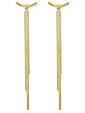 Golden tassel earrings long earrings