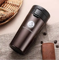 YIHAO New Fashion Double Wall Stainless Steel Handsel a spoon Thermoses Vacuum Flasks Business Portable Thermal Insulation Cup