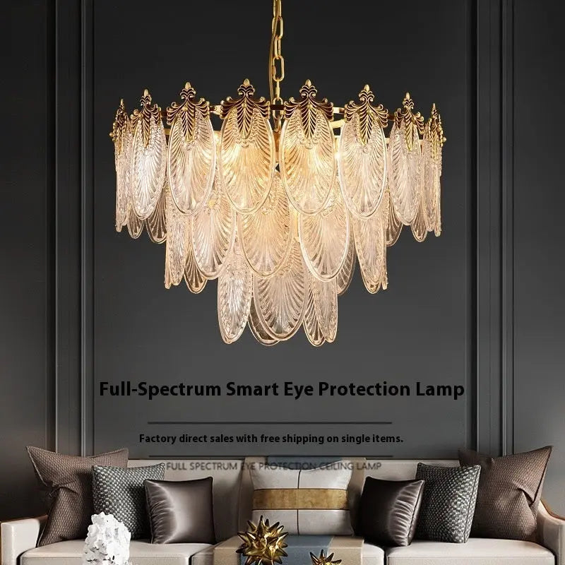 Glass Chandelier Living Room Simple Creative Bedroom Chandelier