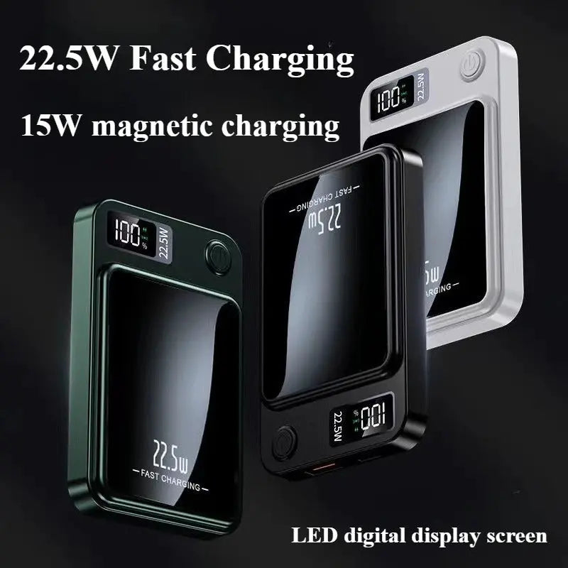 30000 MAh Magnetische Kabellose Powerbank, Superschnelles Aufladen, Tragbare Externe Akku-Powerbank Fr
