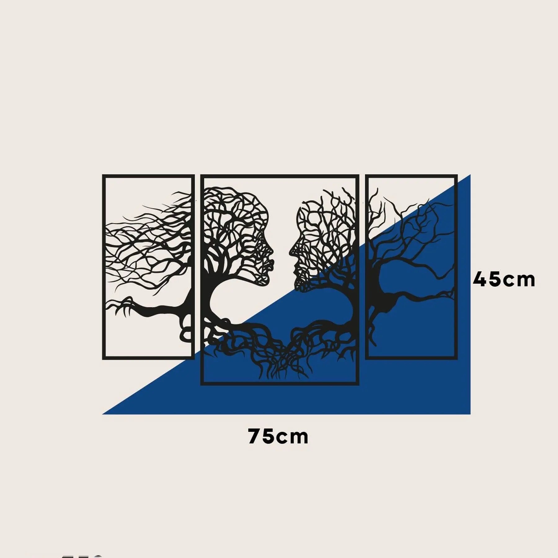 Love Tree Iron Silhouette Decorative Painting Wall Sticker