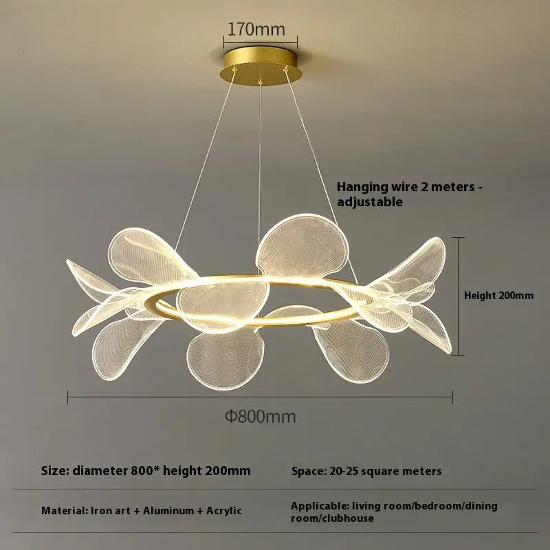 Art Chandelier Italian Minimalistic Bedroom Chandelier Acrylic