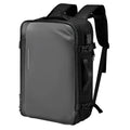 Vacuum Travel Backpack, 65L, Expandable Vacuum Seal Compression Travel Backpack With Pump, With TSA-Approved Lock, Airback Vacpack, Water-Resistant Carry-On Suitcase Luggage, For Business, Gray