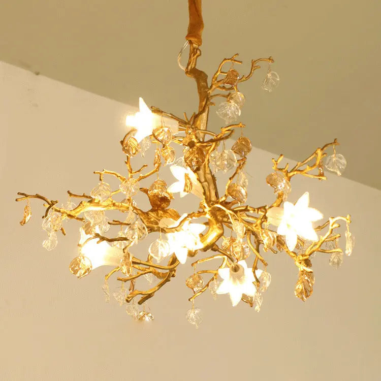 Copper Branch Chandelier Creative Crystal Chandelier