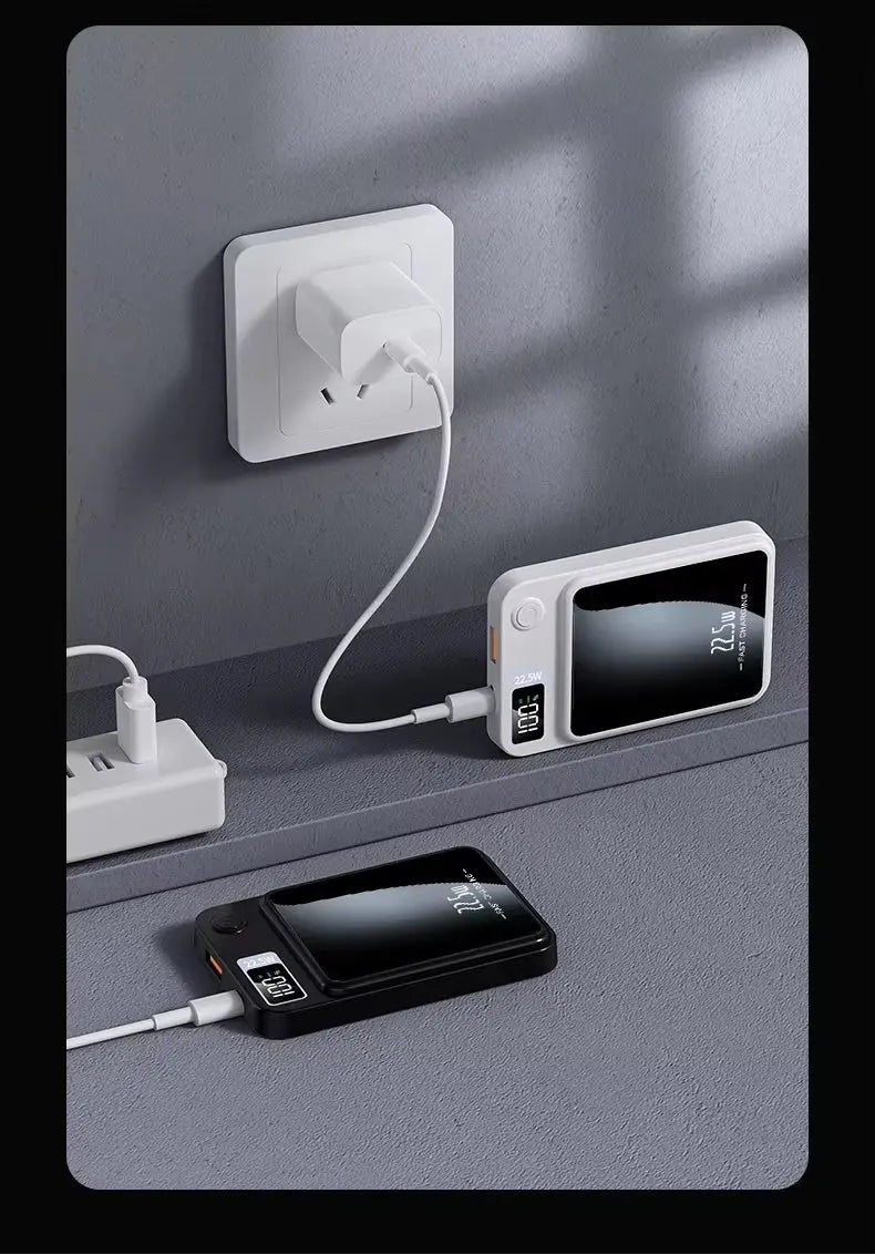 30000 MAh Magnetische Kabellose Powerbank, Superschnelles Aufladen, Tragbare Externe Akku-Powerbank Fr