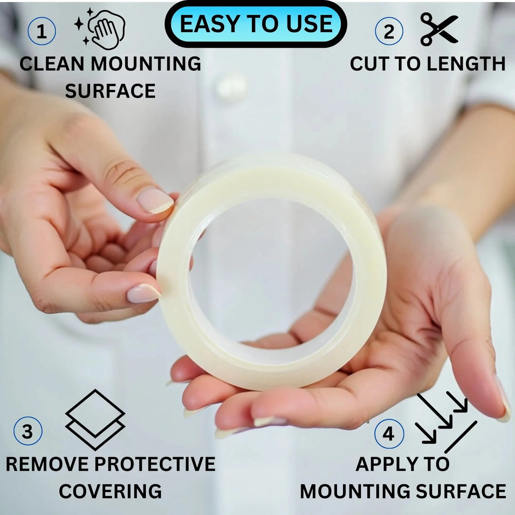 Heavy‑Duty Double‑Sided Tape 10 feets
Our heavy‑duty double‑sided tape is designed for people who want to hang, mount, or organize without damaging their walls. Built with industrial‑strength adhesive, it delivers a zaylen Store0 fee