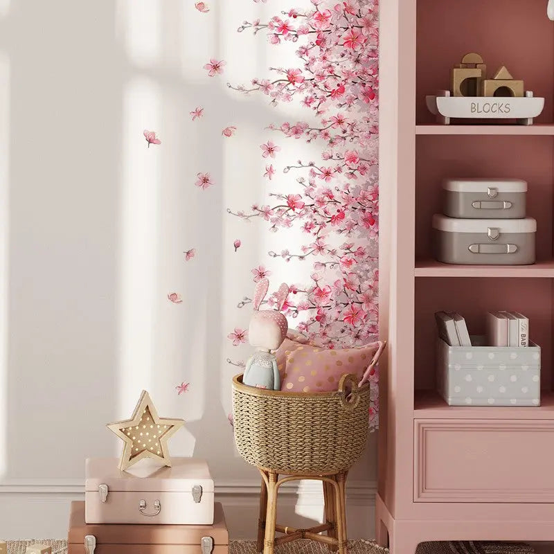 Wall Art Sticker Flower  Floral Wall Stickers Self-adhesive  Wall Decals R