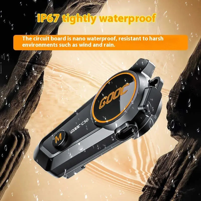 Wireless Full Half Helmet Waterproof Riding Intercom Earphones