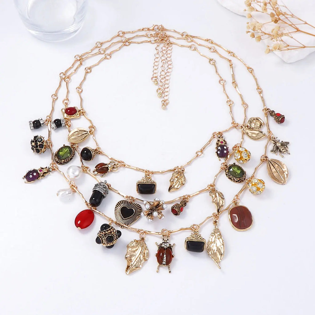 Multilayer Layered Design Vintage Geometric Necklaces