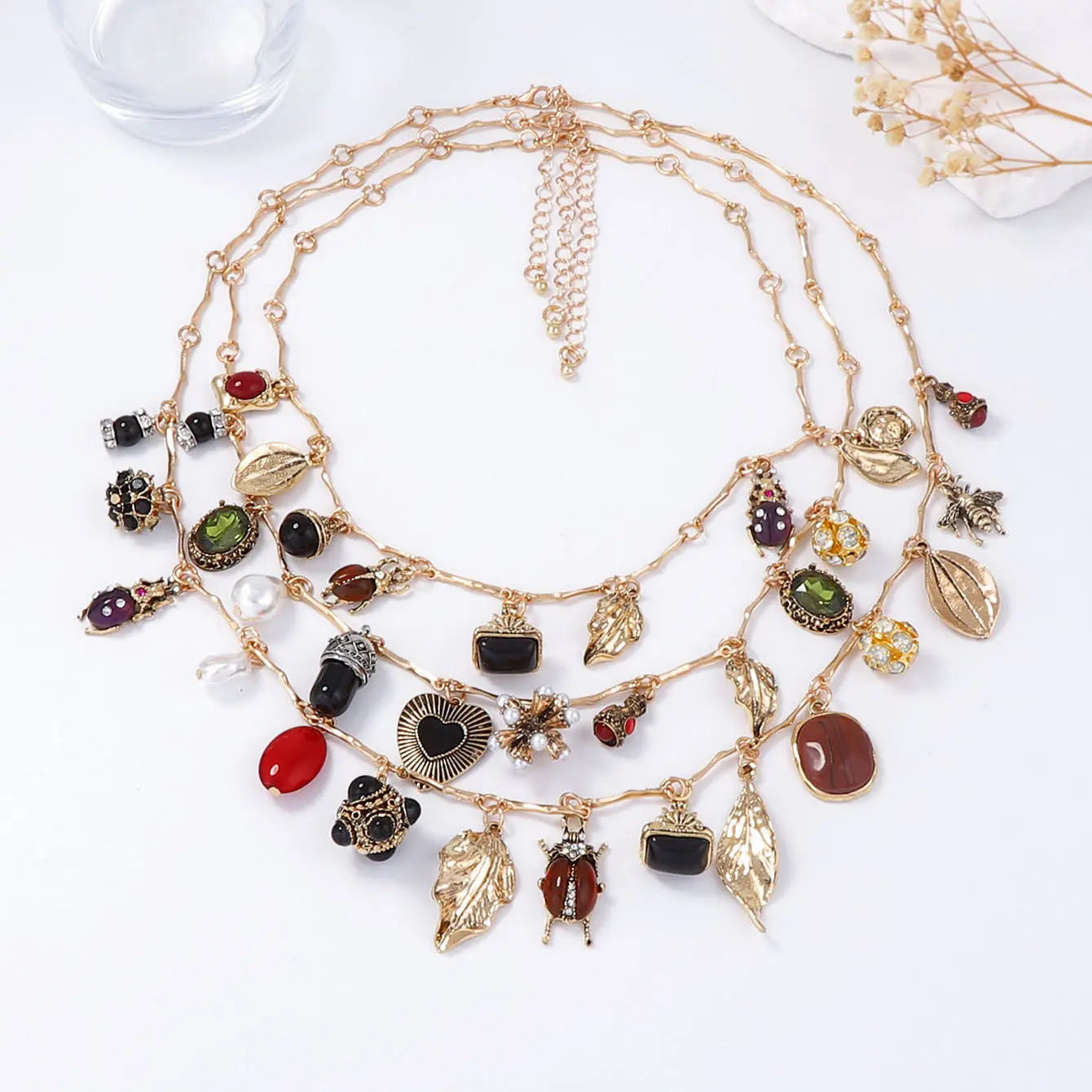 Multilayer Layered Design Vintage Geometric Necklaces